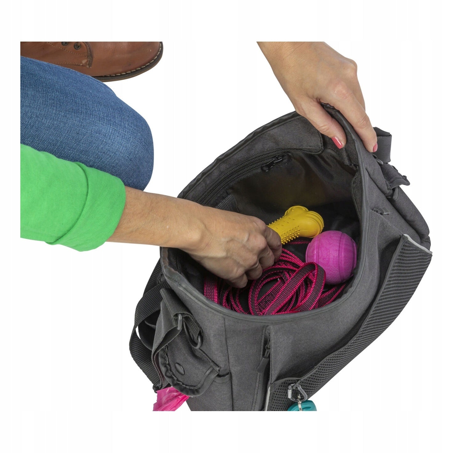 Trixie Walk and dummy walking bag for accessories anthracite 34x29x9cm Brand Trixie