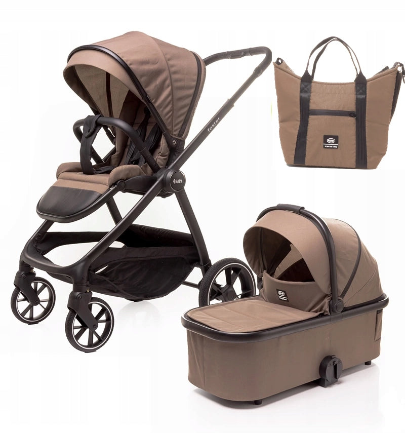 Trolley 2in1 front rear 4Baby 2IN1 Foster Mokka