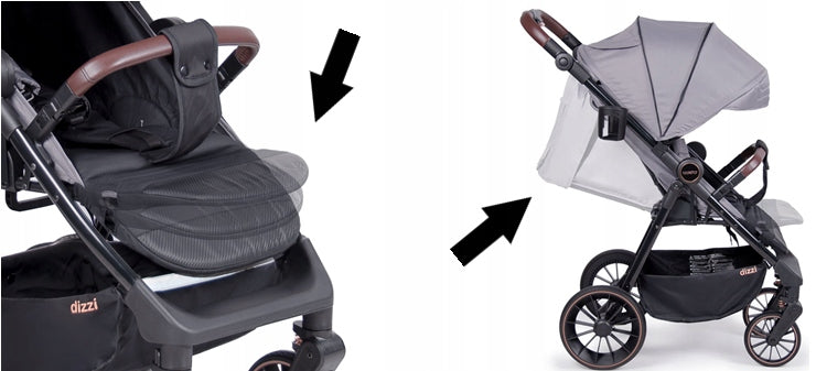 Trolley COLETTO Dizzi Mint Lightweight stroller on large wheels Mint Brand Coletto