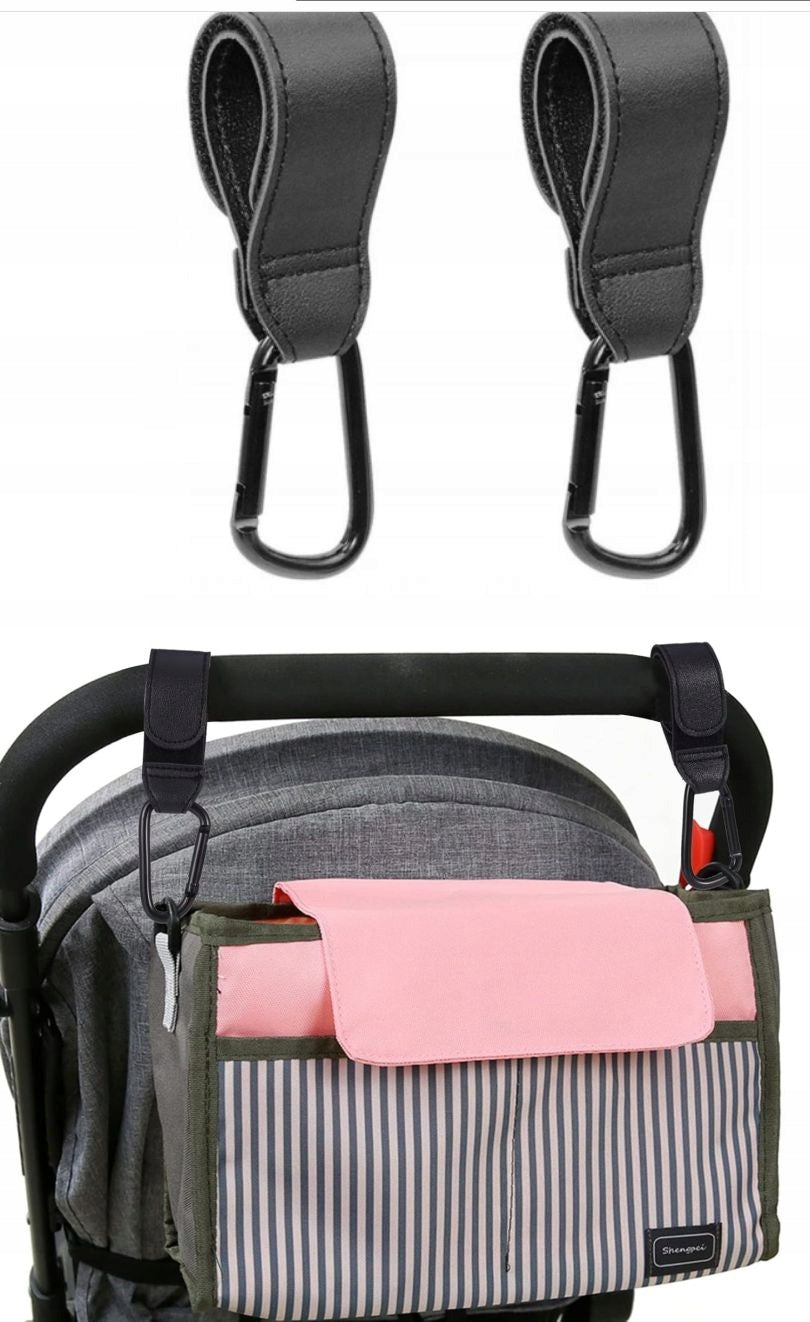 Trolley HOOK HOOKS for bag FOR STRONG VELCRO carabiners 2 pcs.