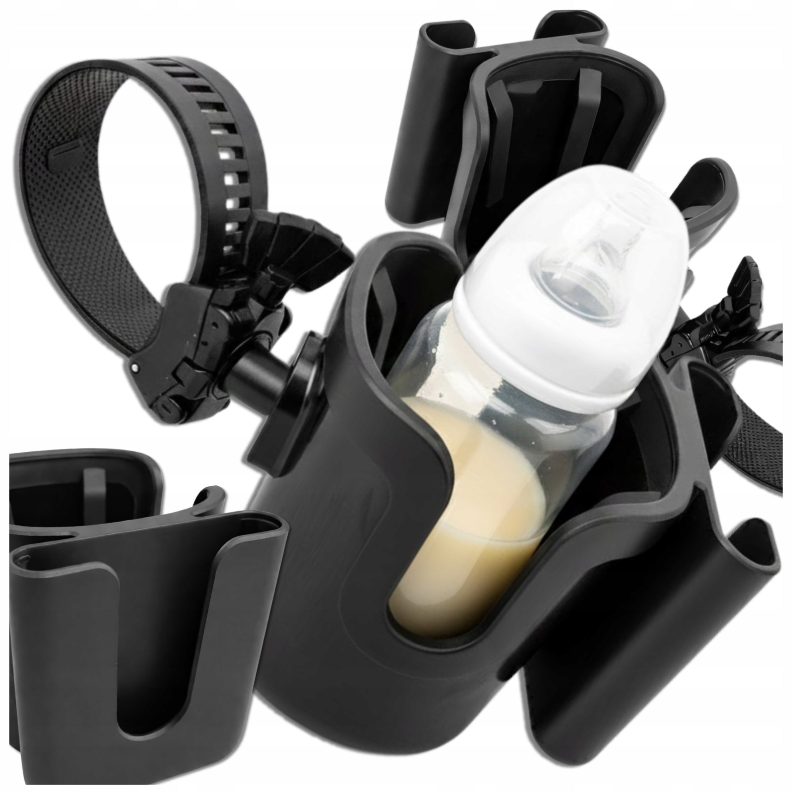 Trolley Holder Bottle Cup Universal Phone Black Bottle 2in1 Packaging status original
