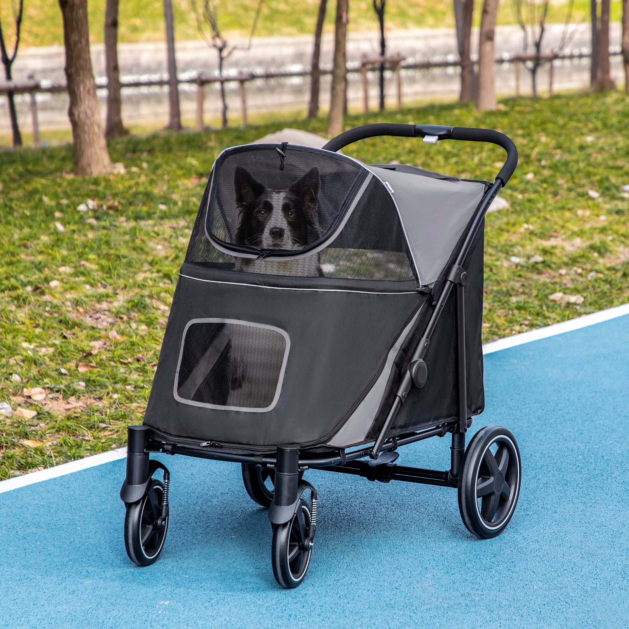 Trolley PawHut For Dog S/M 65x100x112 cm Max. 30kg Folding Transporter Manufacturer code PawHut