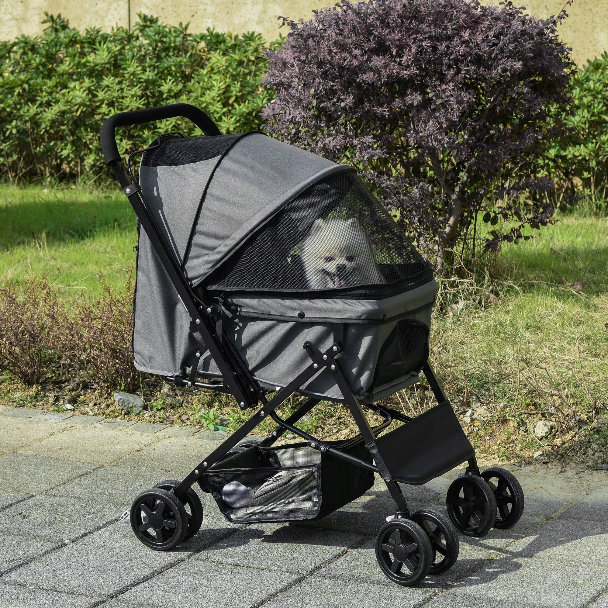 Trolley PawHut grey size. S/M 52 x 95 x 76 cm Manufacturer code D00-126GY