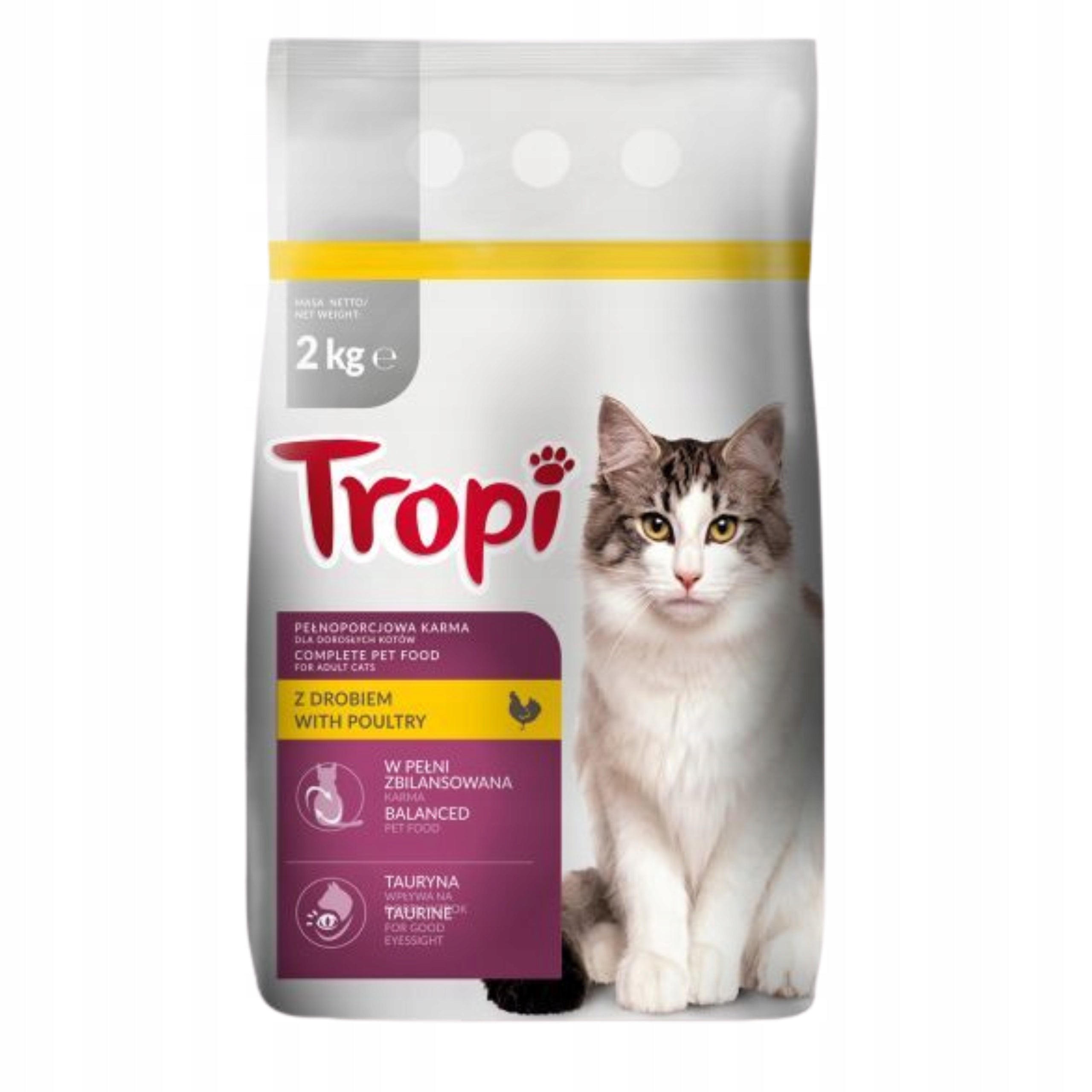 Tropi Dry Cat Food Poultry with Chicken Complete with Poultry 2 Kg