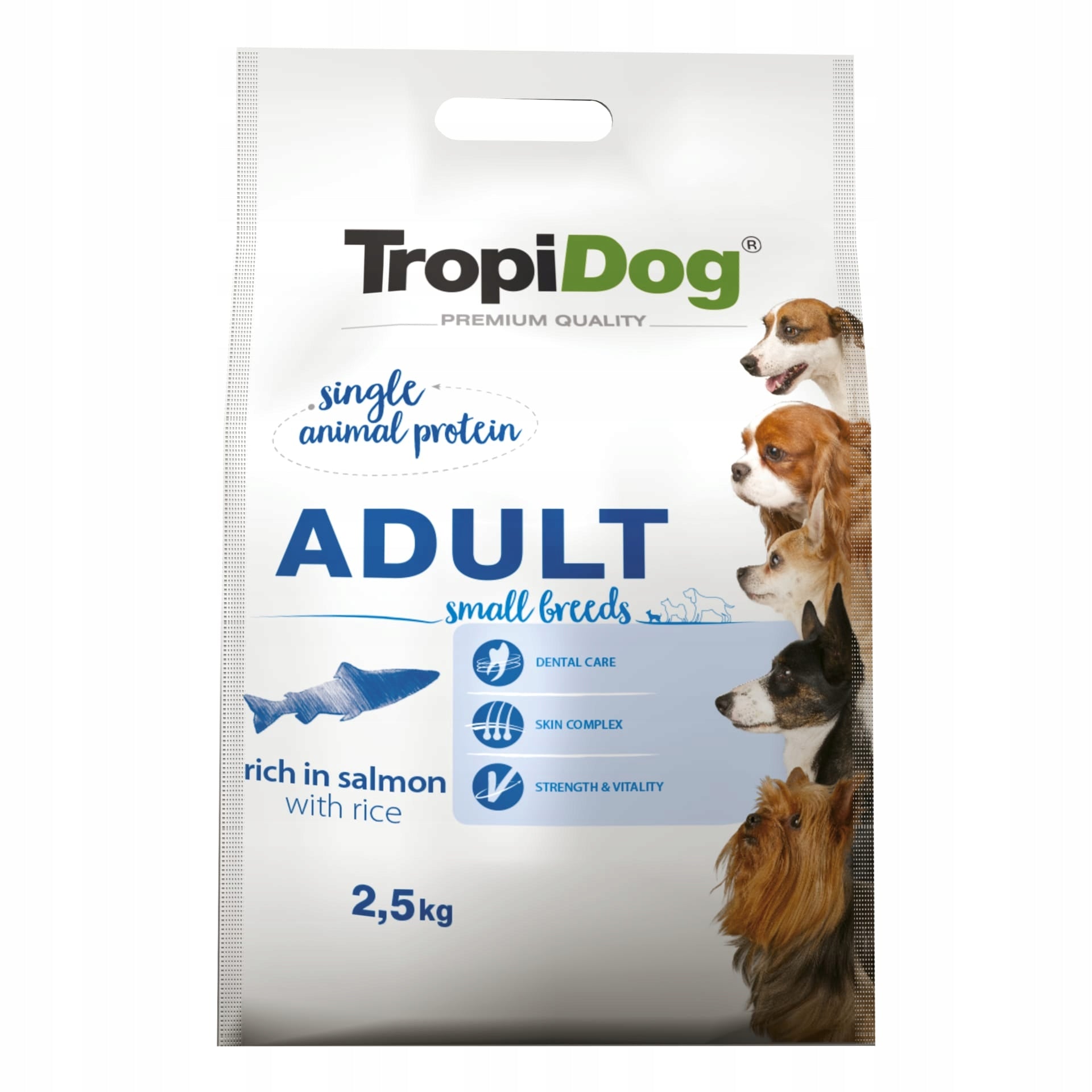 TropiDog salmon dry food 2,5 kg