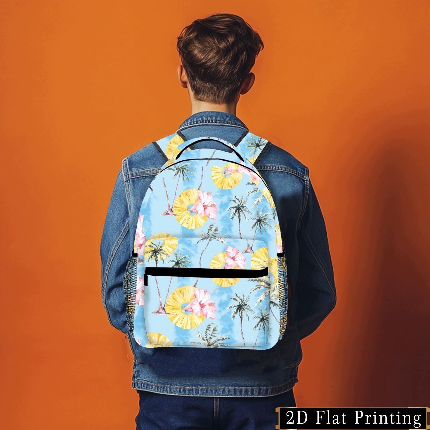 Tropical Print Backpack for iPad and Laptop