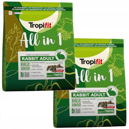 Tropifit All in 1 Rabbit Adult for Adult Rabbit 2x1,75kg