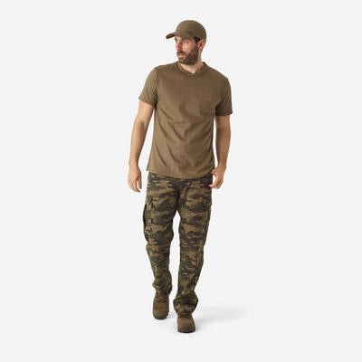 Trousers Solognac Steppe 500 camo durable Color green