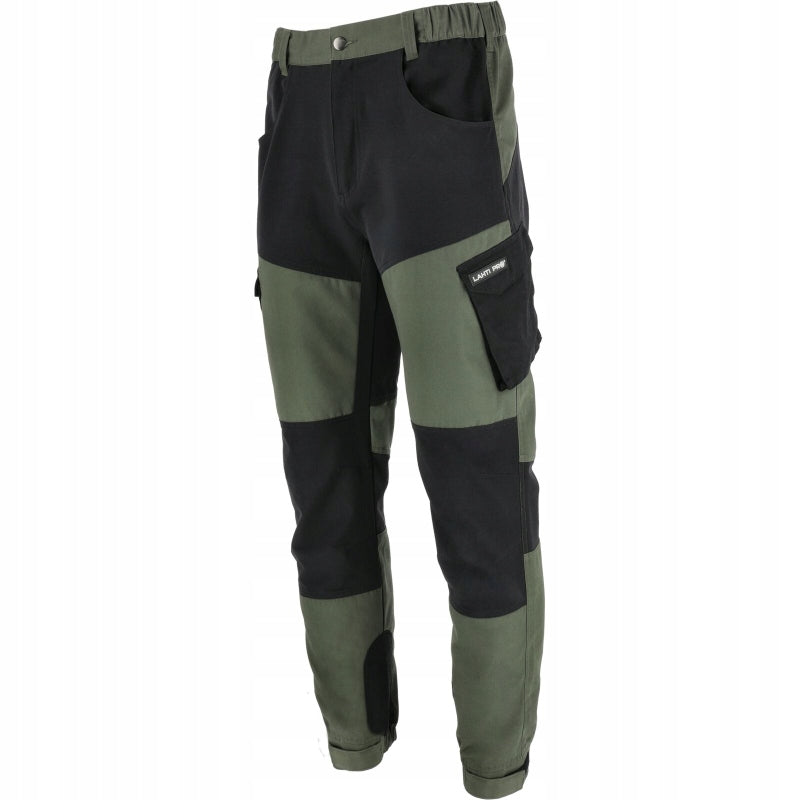 Trousers with stretch elements green and black size L Lahti Pro L4053803 Color green