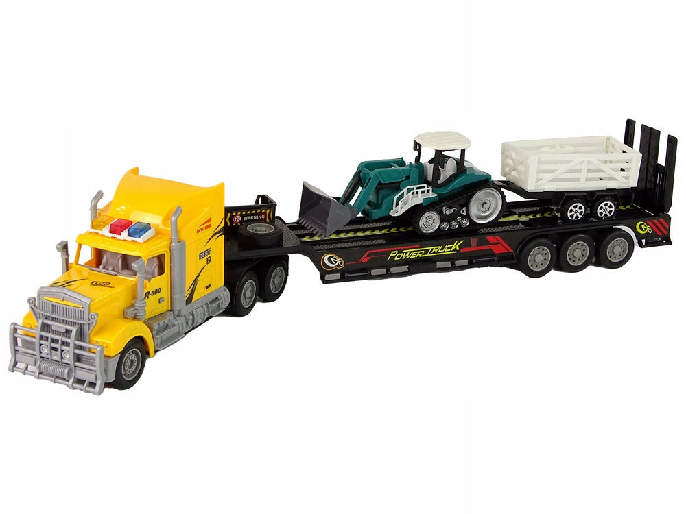 Truck With Tow Truck Remote Controlled R/C Machine With Trailer Yellow Brand LEAN Toys