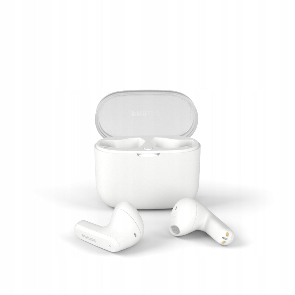 True Wireless Earbuds White Philips TAT2139WT Batteries included no
