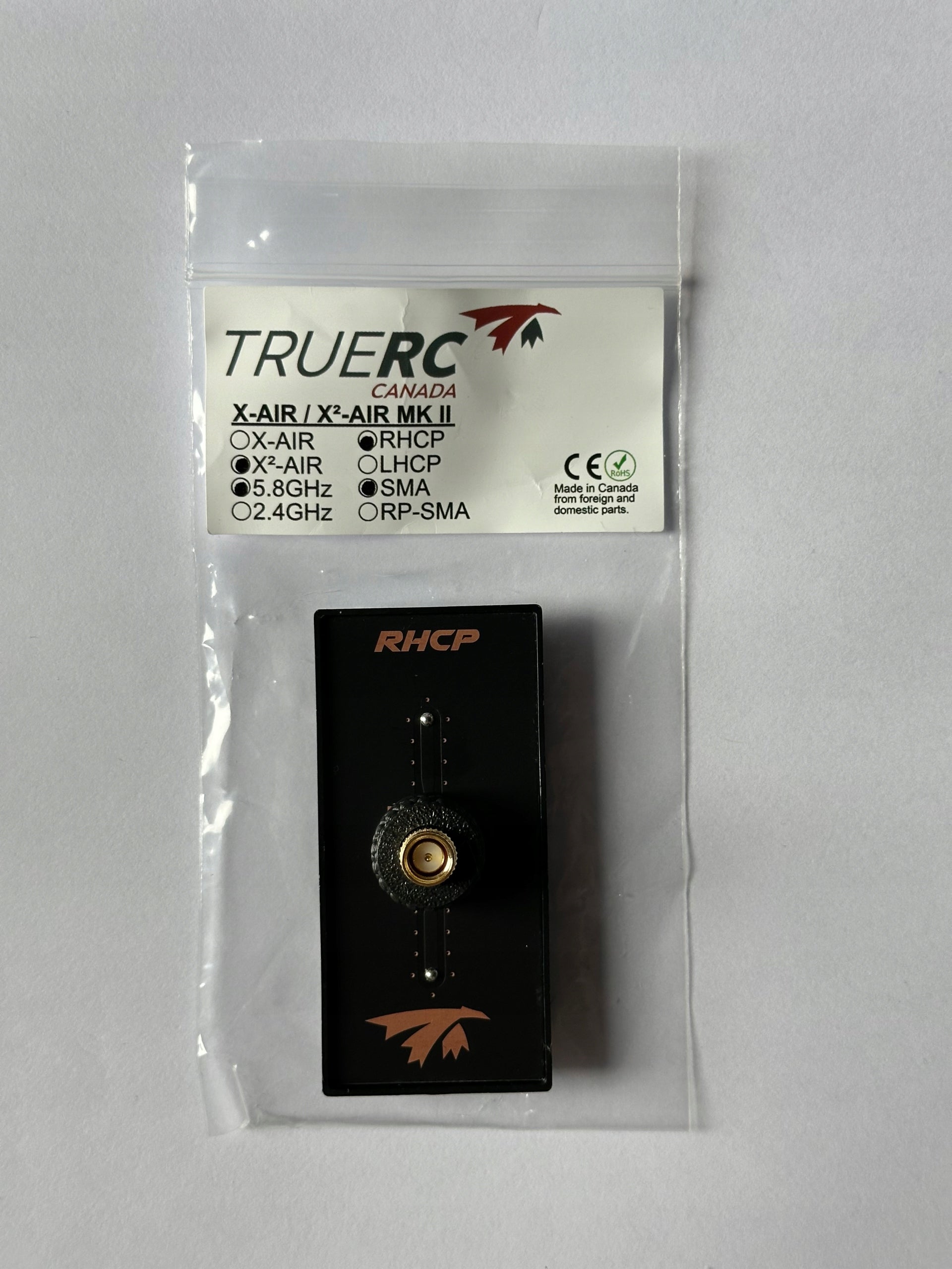 TrueRC X2-AIR 5.8 MK II antenna (RHCP, SMA) Manufacturer code 0608597255782
