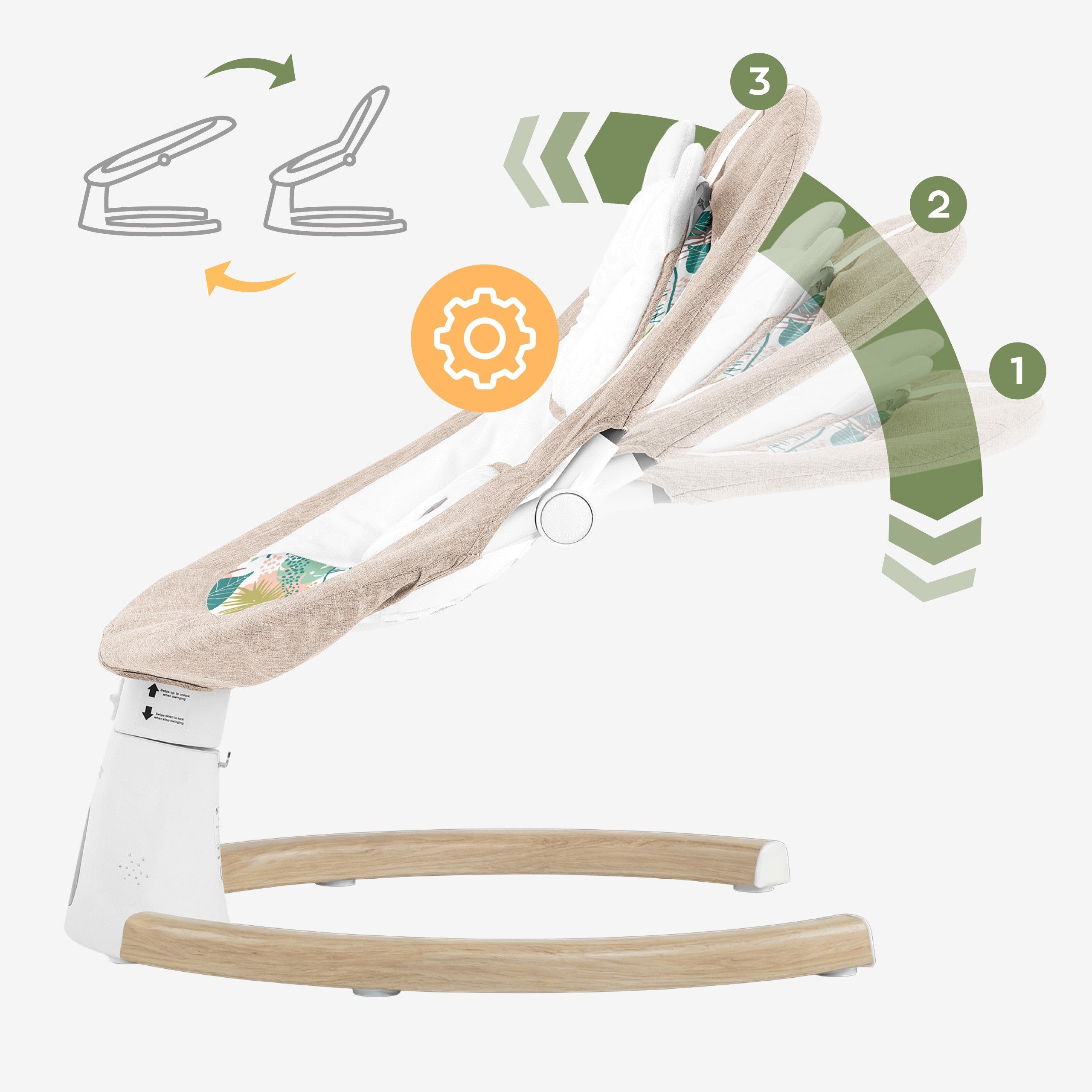 Tulano Deckchair ELECTRIC ROCKER Bluetooth Music Remote Control ASTRID Beige Manufacturer code TN-ASTIRD 35 BEIGE
