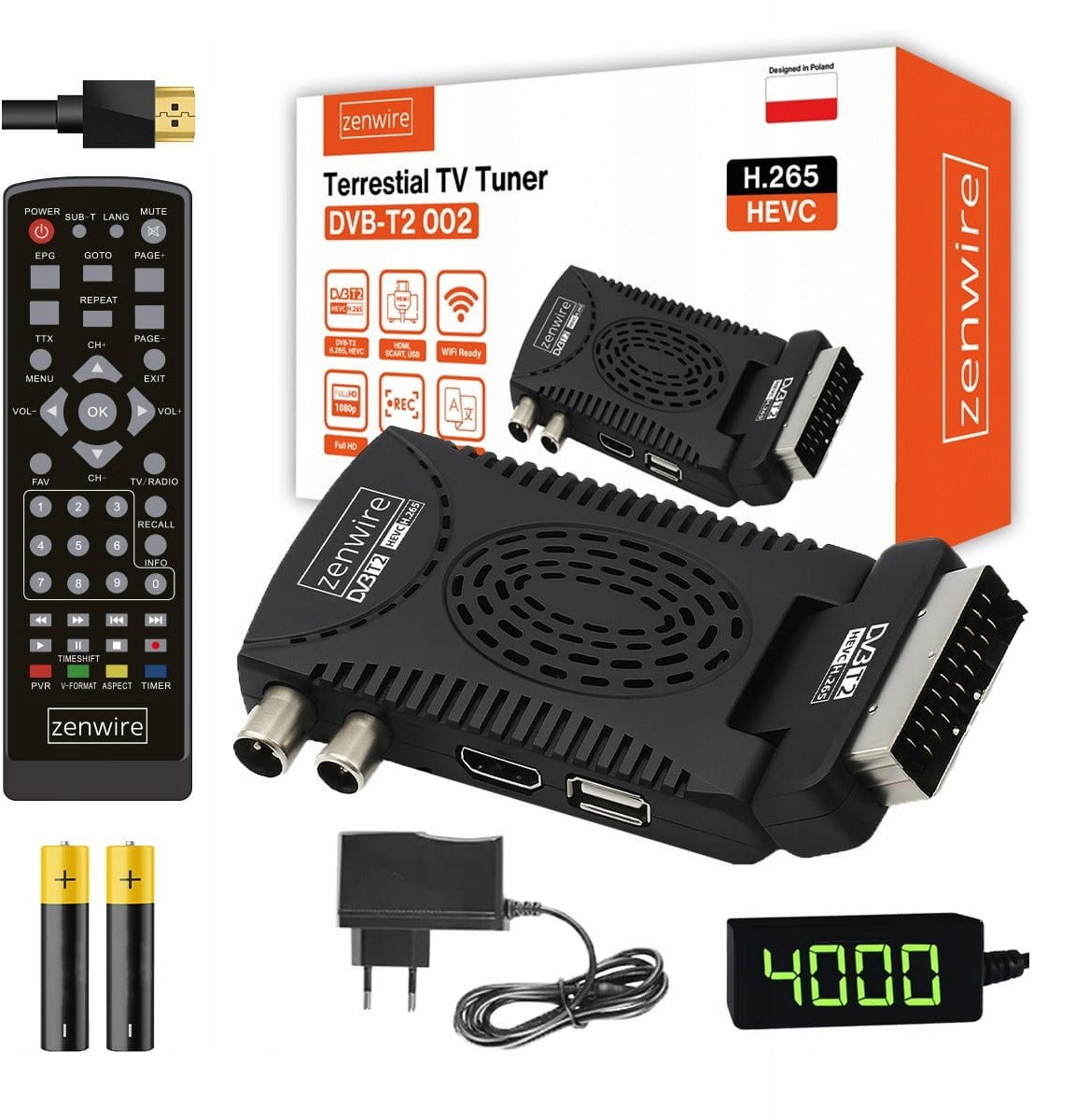 Tuner Satellite Decoder DVB-T2 HEVC H.265 WiFi terrestrial TV Stick