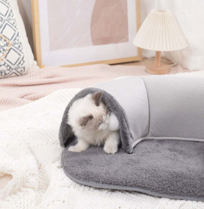 Tunnel bed play mat rustling with rabbit cat pendant Product width 50 cm