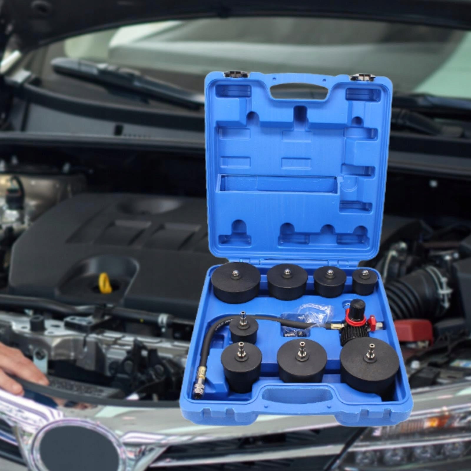 Turbo System Leakage Tester Kit Turbocharger Air Pressure Gauge Detector