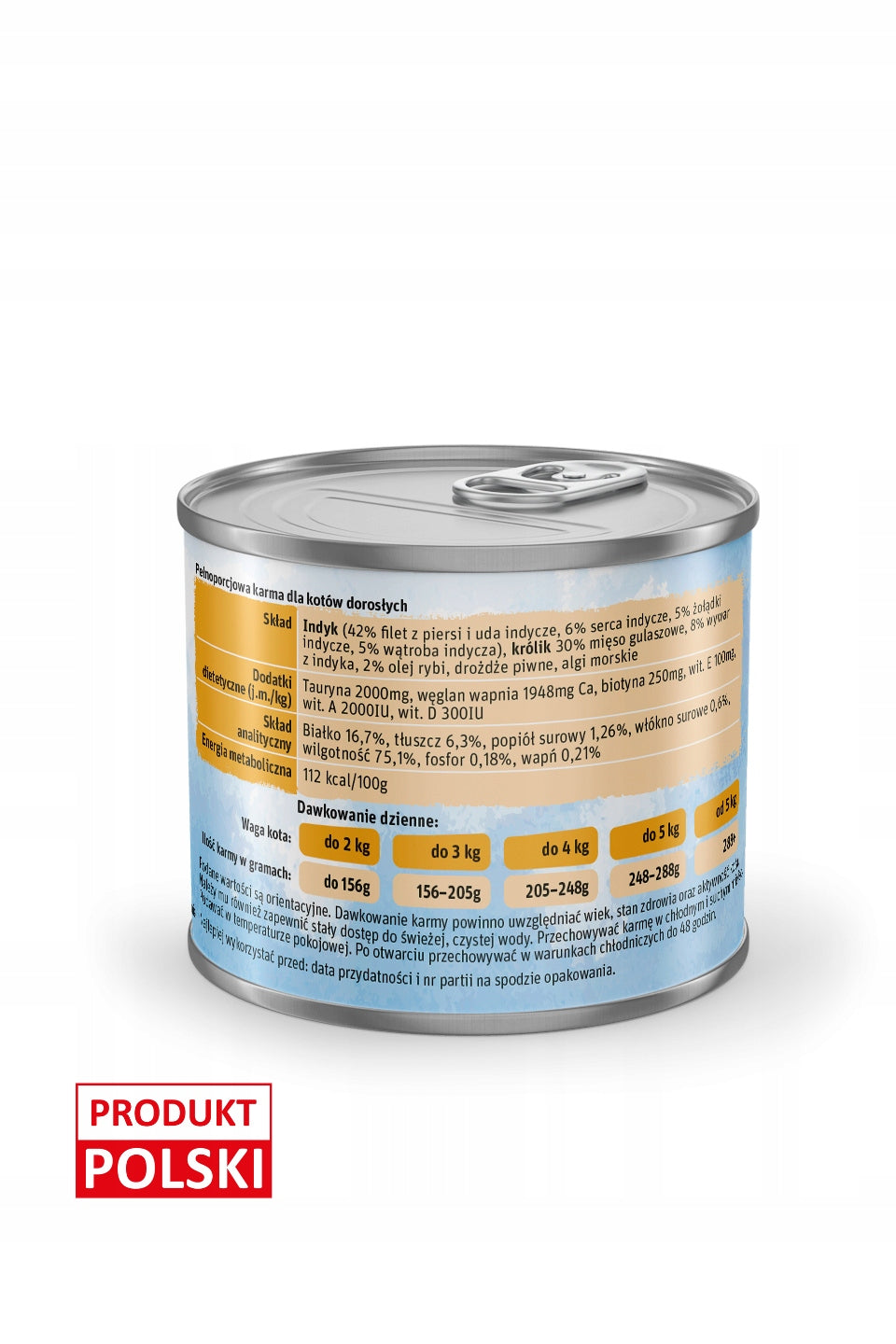 Turkey with Rabbit - wet food for adult cats Oakfarm 200 g Packaging status original
