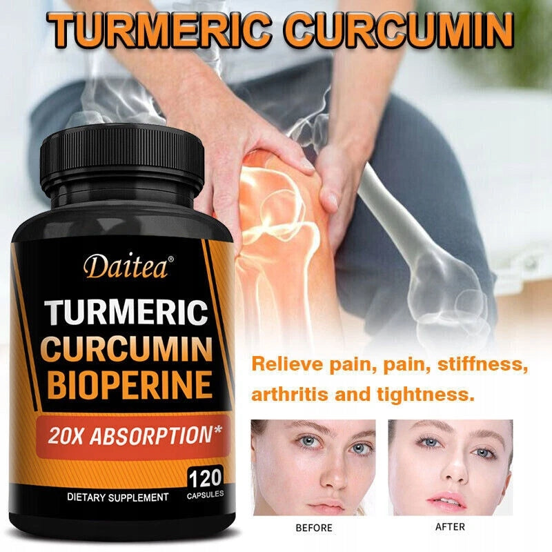 Turmeric and curcumin support joint mobility and maintain bone health Expiration date at least 1 year from the date of purchase
