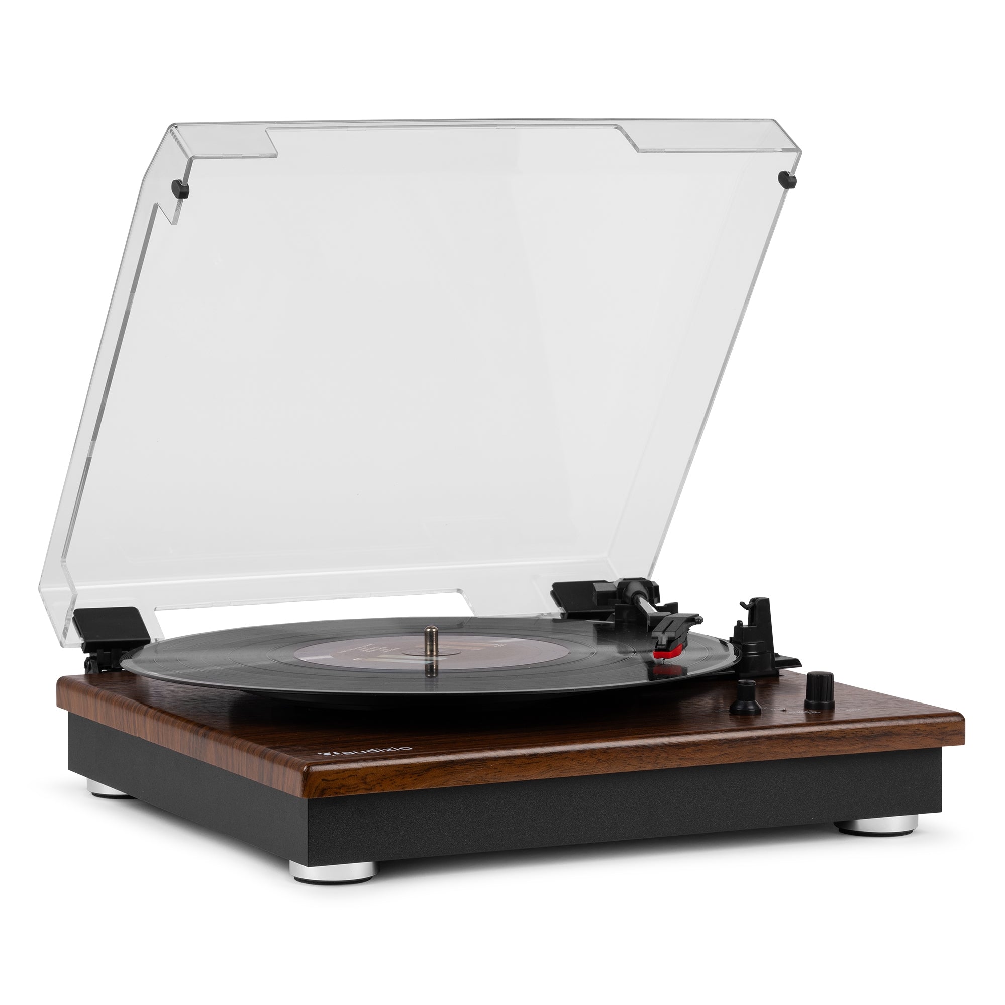 Turntable Audizio with BT input/output dark wood
