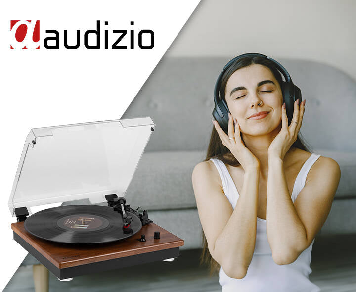 Turntable Audizio with BT input/output light wood Brand Audizio