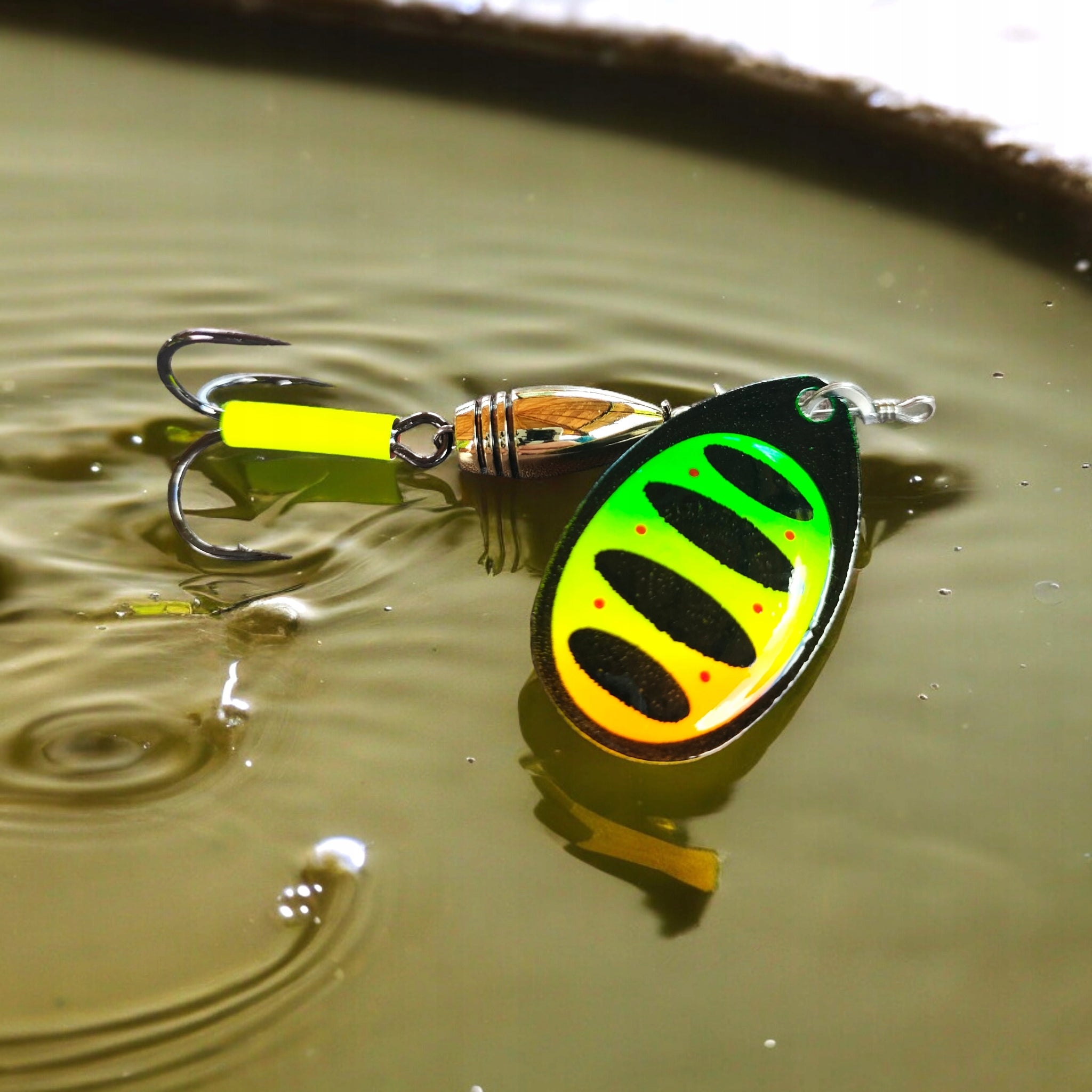 Turntable Savage Gear Rotex color Firetiger size 3 - 8 gr for pike Manufacturer code 42127