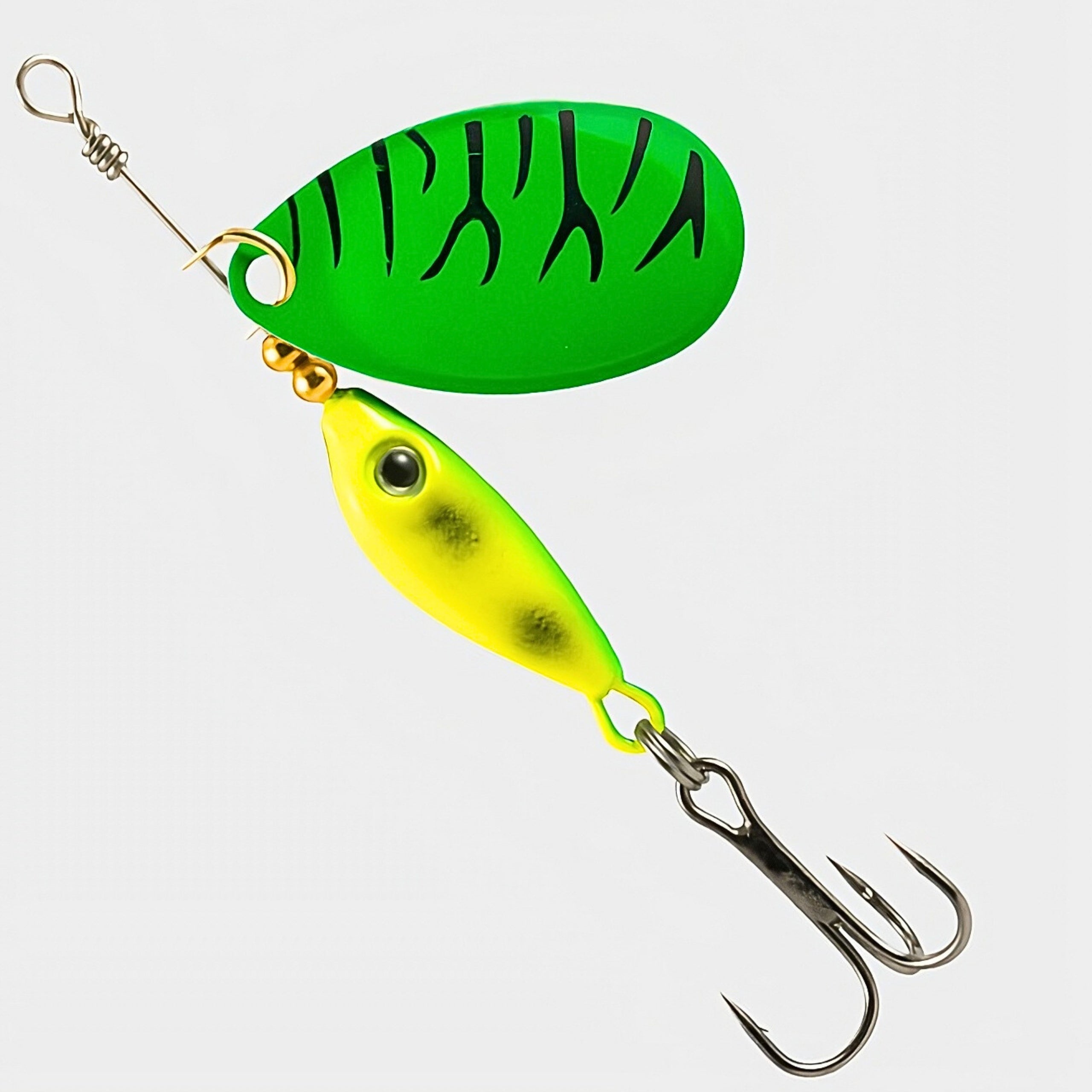 Turntable Spinners for Perch Trout 9g Set of 5pcs UV Spinning Lures Size 3