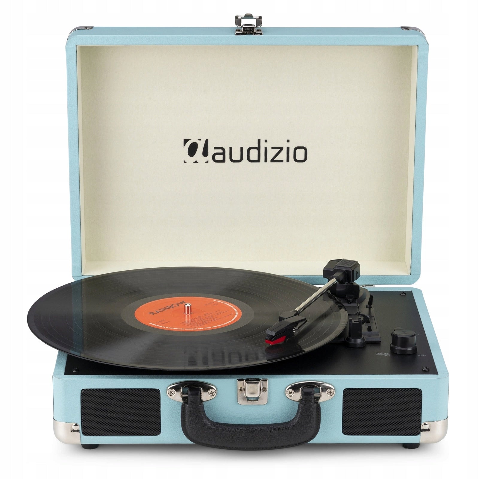 Turntable in Bluetooth In/Out Retro USB MP3 Case with Speakers Blue Manufacturer code 102.070