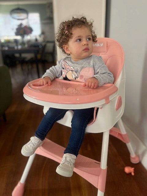 Twinky Baby MAXI 2-in-1 Feeding Chair - Adjustable - Pink Manufacturer code 8720938674006