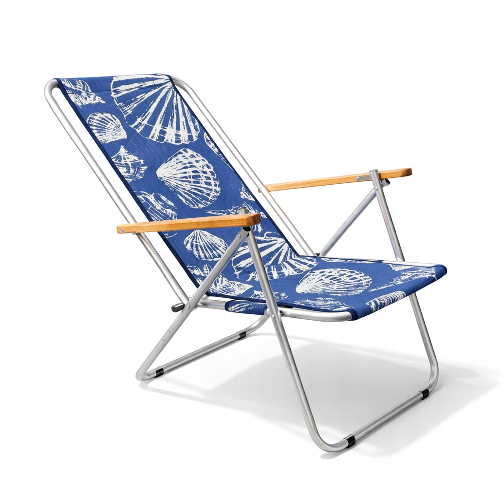 Two Position Beach Lounger / Folding Chair, Shells, max 120 Kg Length (longer side) 72 cm