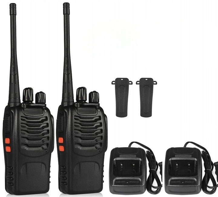 Two-Way Radio BAOFENG 2 X BF-888S HT WALKIE-TALKIE PMR BLACK LARGE RANGE Packaging status original