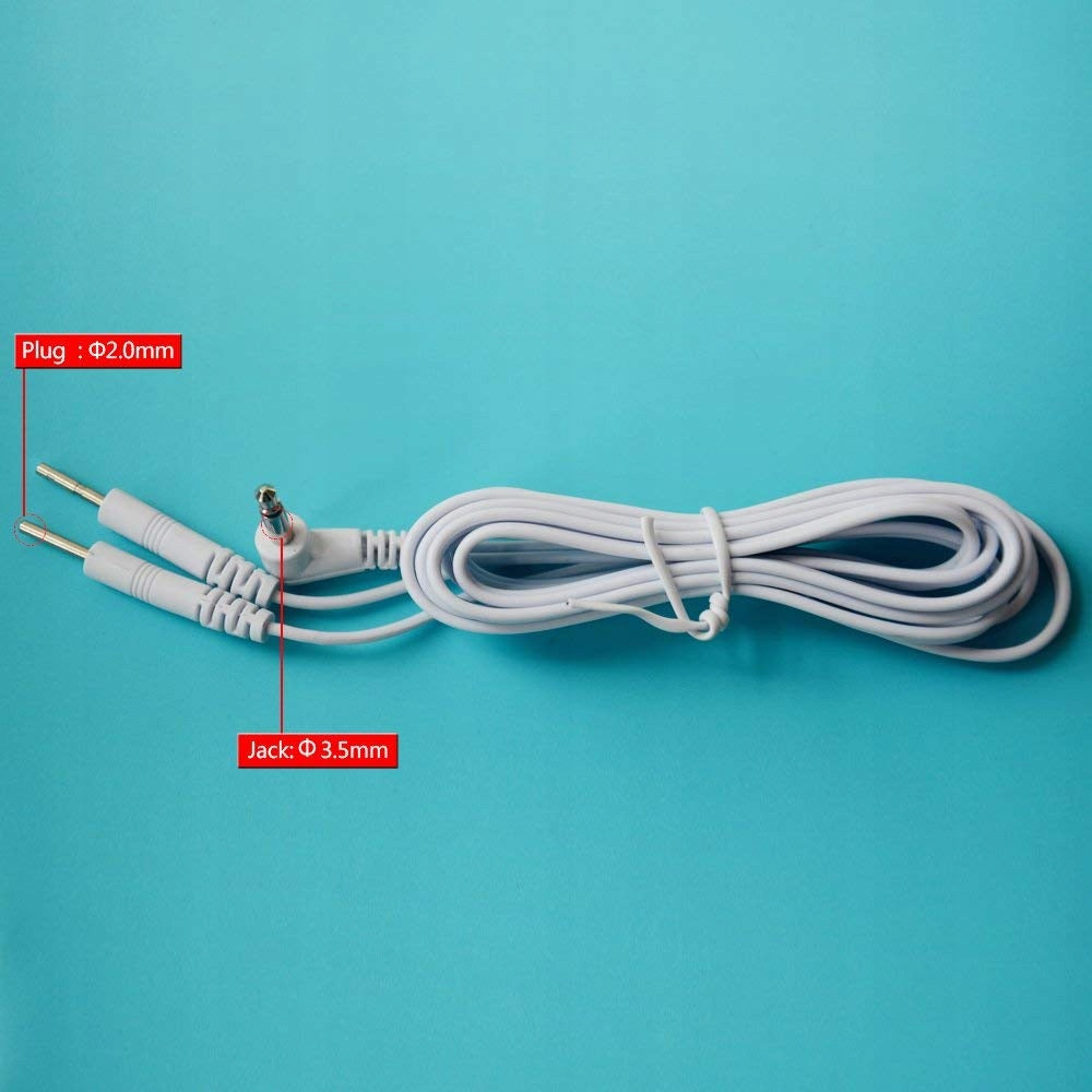 Two-channel cable for TENS device with 2 mm jack plugs 3,5 mm 1 pc. Manufacturer code B0CWP284M6