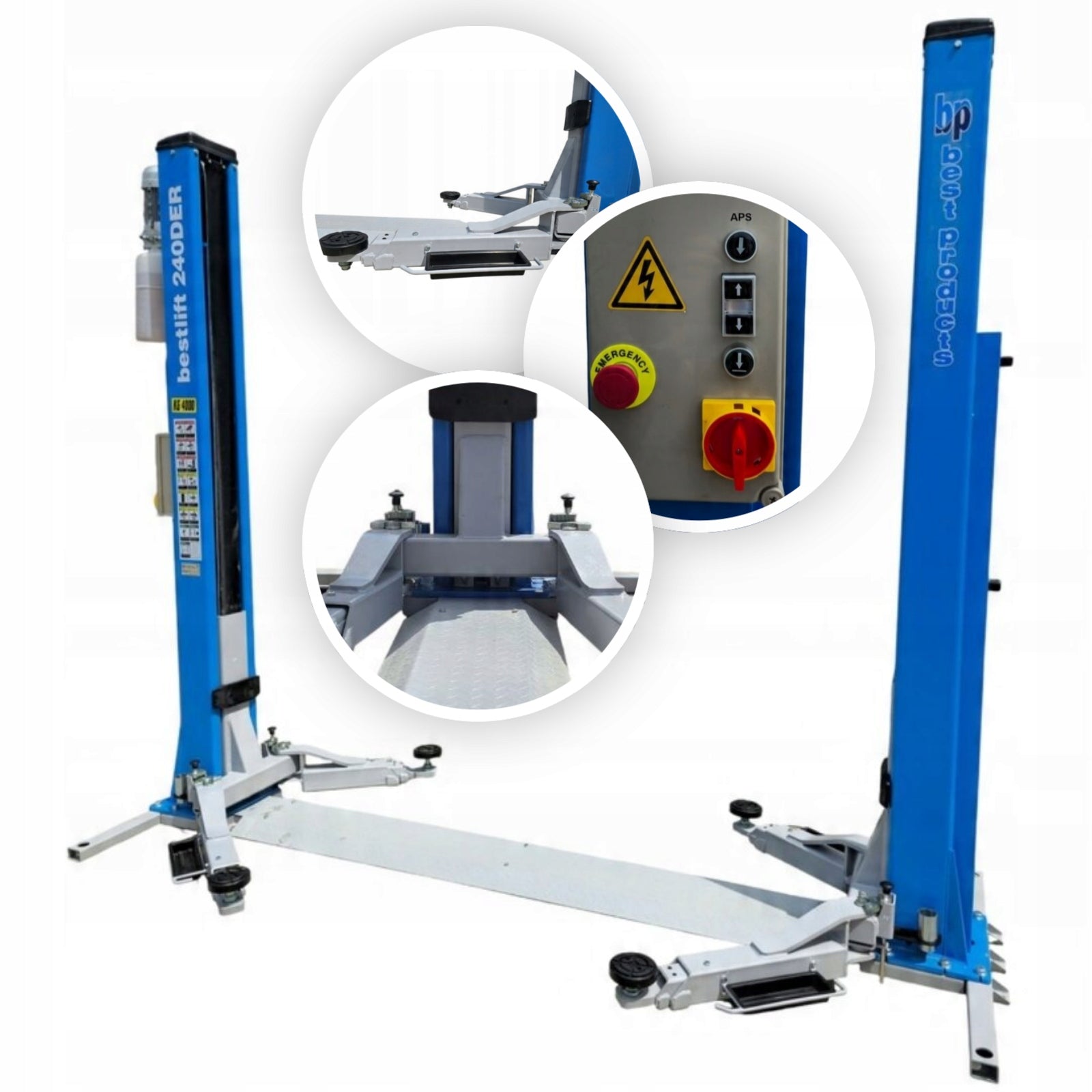 Two-column LIFT with FRAME 4000KG 400V 3-stage arms - BESTLIFT!