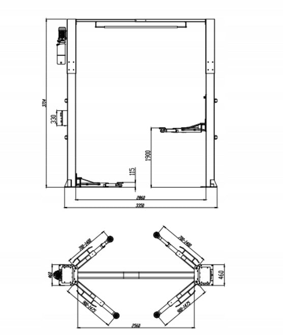 Two-column automatic lift connected by top 400V QJY4.0-D6B Manufacturer code QJY4.0-D6B