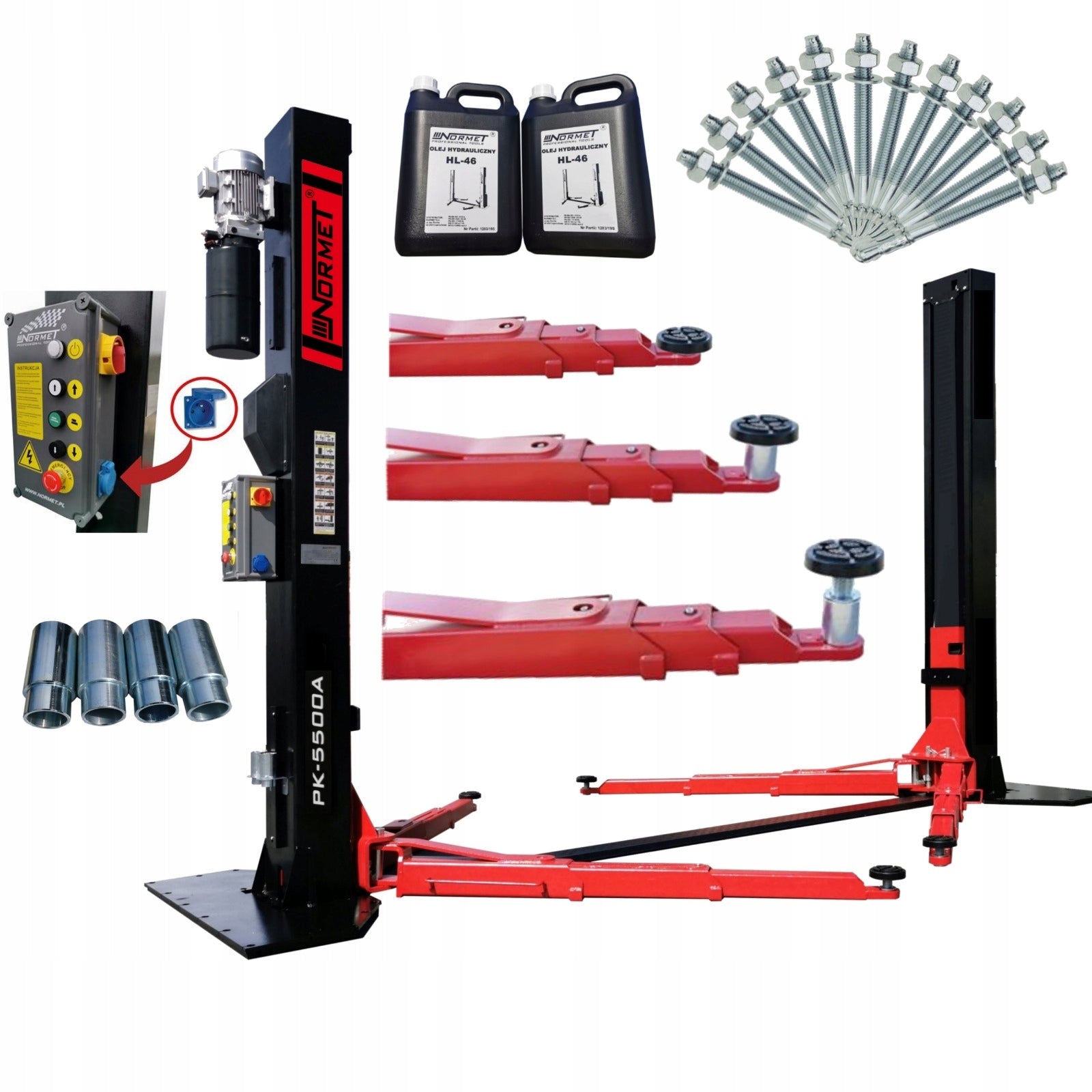 Two-column lift 5.5T Normet PK5500A BUSY + Adapters