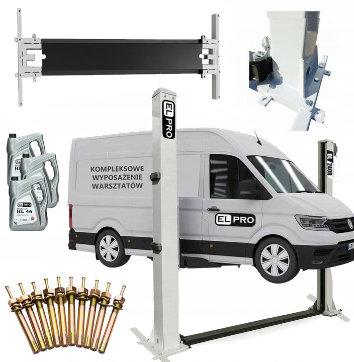 Two-column lift ELPRO DL240R FRAME AUTOMATIC Long Arms Bus + OIL