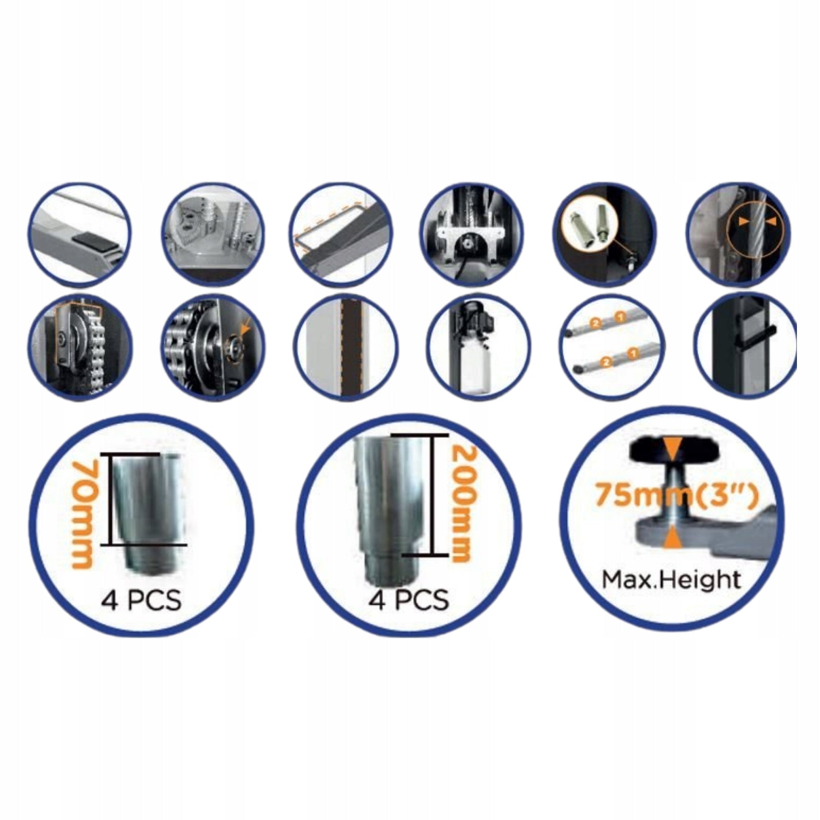 Two-column lift combined with top 4T Superlift 4000UC MAGNETI MARELLI Manufacturer code 007935018175