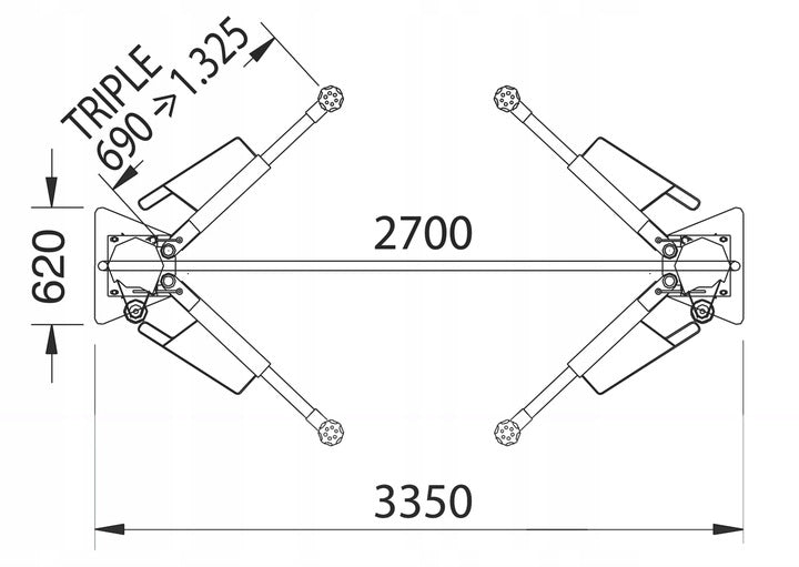 Two-column screw lifter CASCOS C3.5S synchronous lifting capacity 3.5T Manufacturer code CS-001-0001