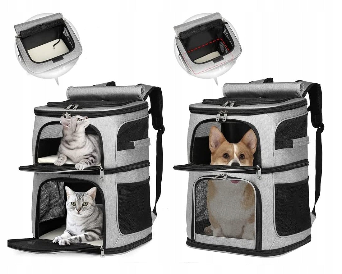 Two-level transporter backpack for dogs/cats (I210) qo Product width 36 cm
