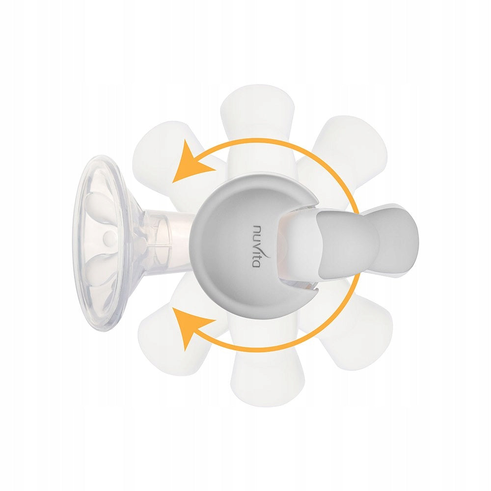 Two-phase Handheld Breast Pump Twist 270° Ergonomic Quiet + Nuvita Bottle Manufacturer code NUV01123