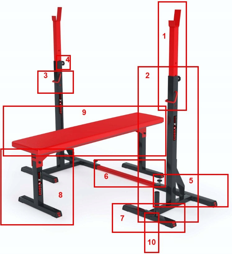 Two-piece barbell rack Zider 270 kg Kind barbell rack
