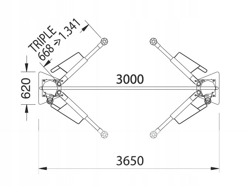 Two-wheel lift CASCOS C4S XL screw synchronous lifting capacity 4.0T Brand CASCOS