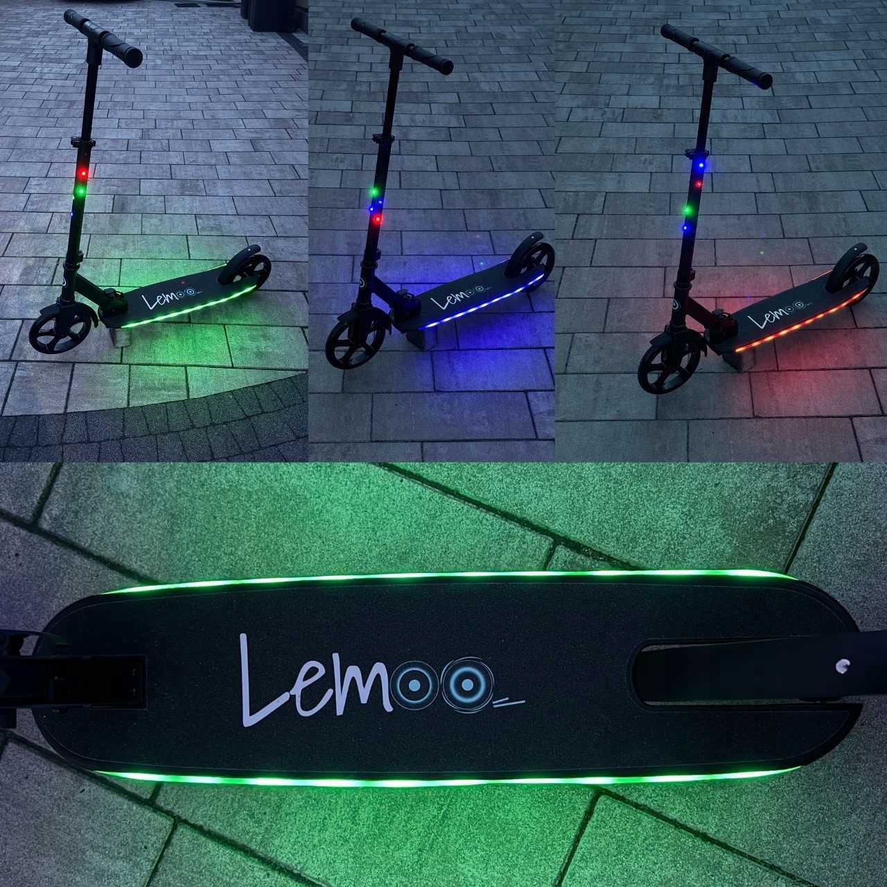 Two-wheeled city scooter Lemoo glowing LED platform 100kg EAN (GTIN) 5907190310078