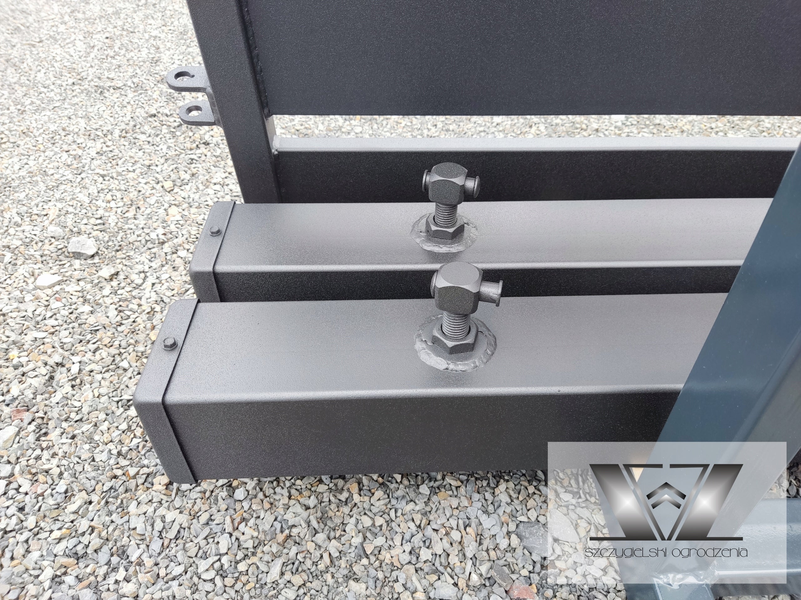 Two-wing fence gate 4Mx1,5M + Gate| profile 140x20 | GRAPHITE Product width 400 cm