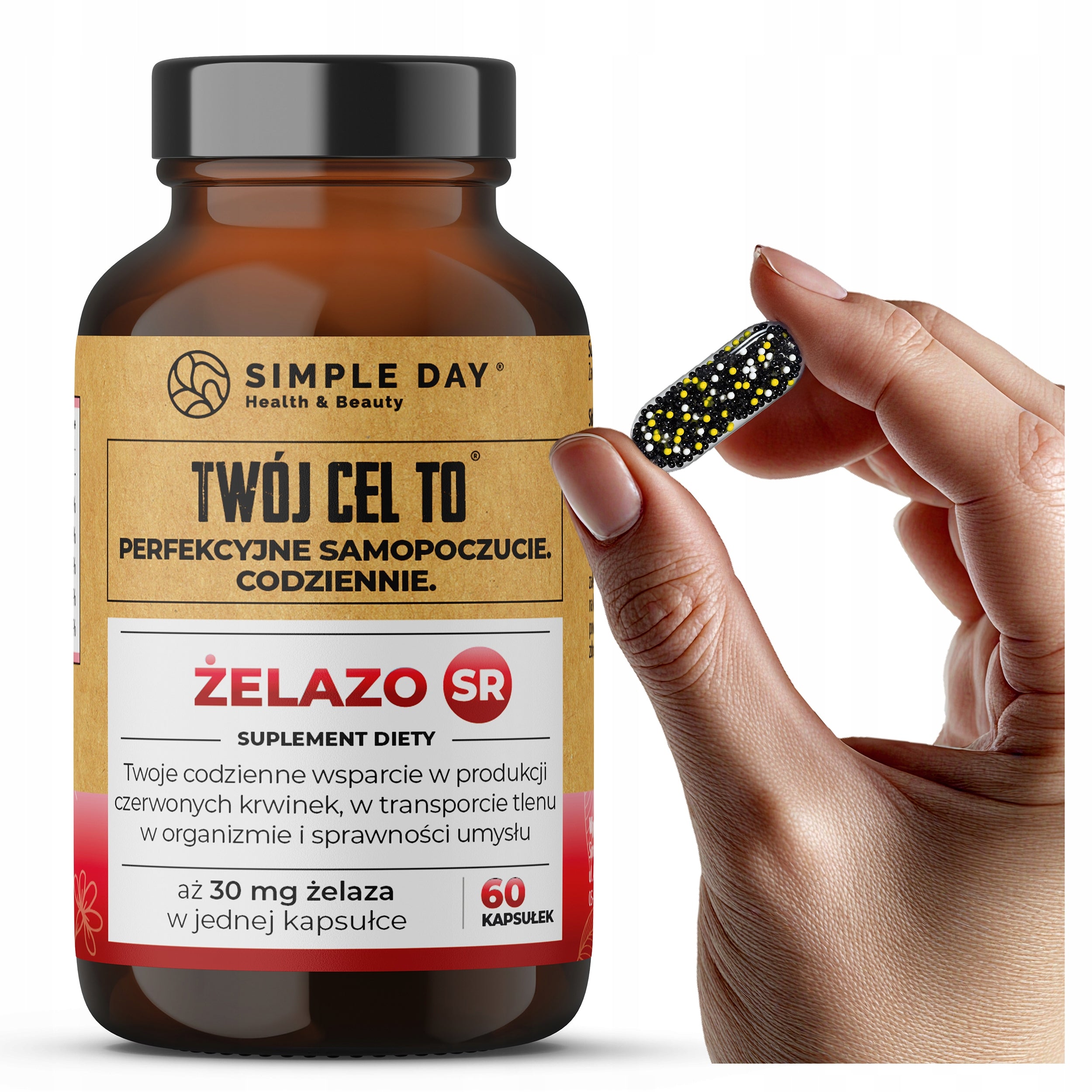 Twój Cel To IRON SR Slow-release pellets Folic acid 60 capsules EAN (GTIN) 5900316586456
