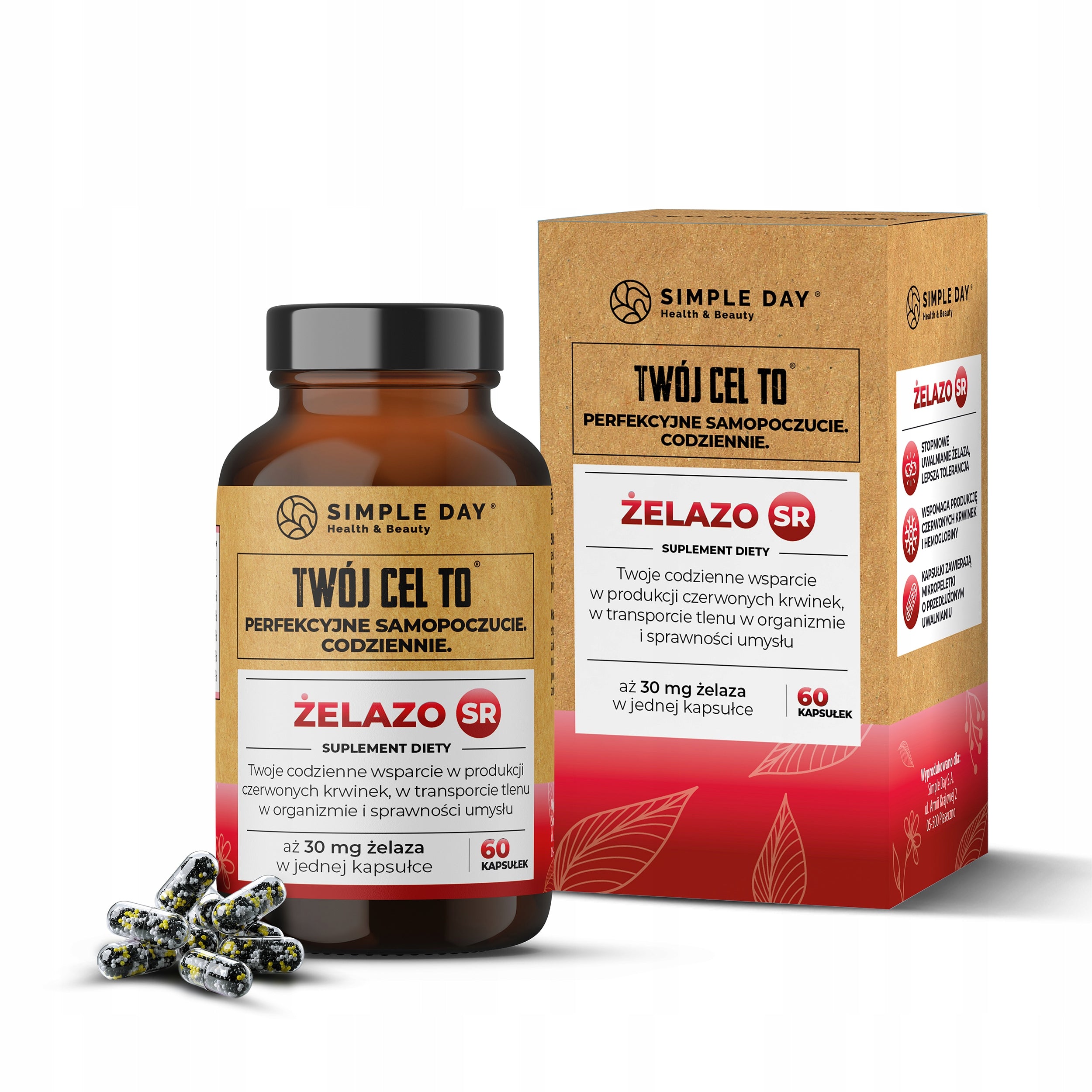 Twój Cel To IRON SR Slow-release pellets Folic acid 60 capsules Manufacturer code na energię na pamięć koncentrację