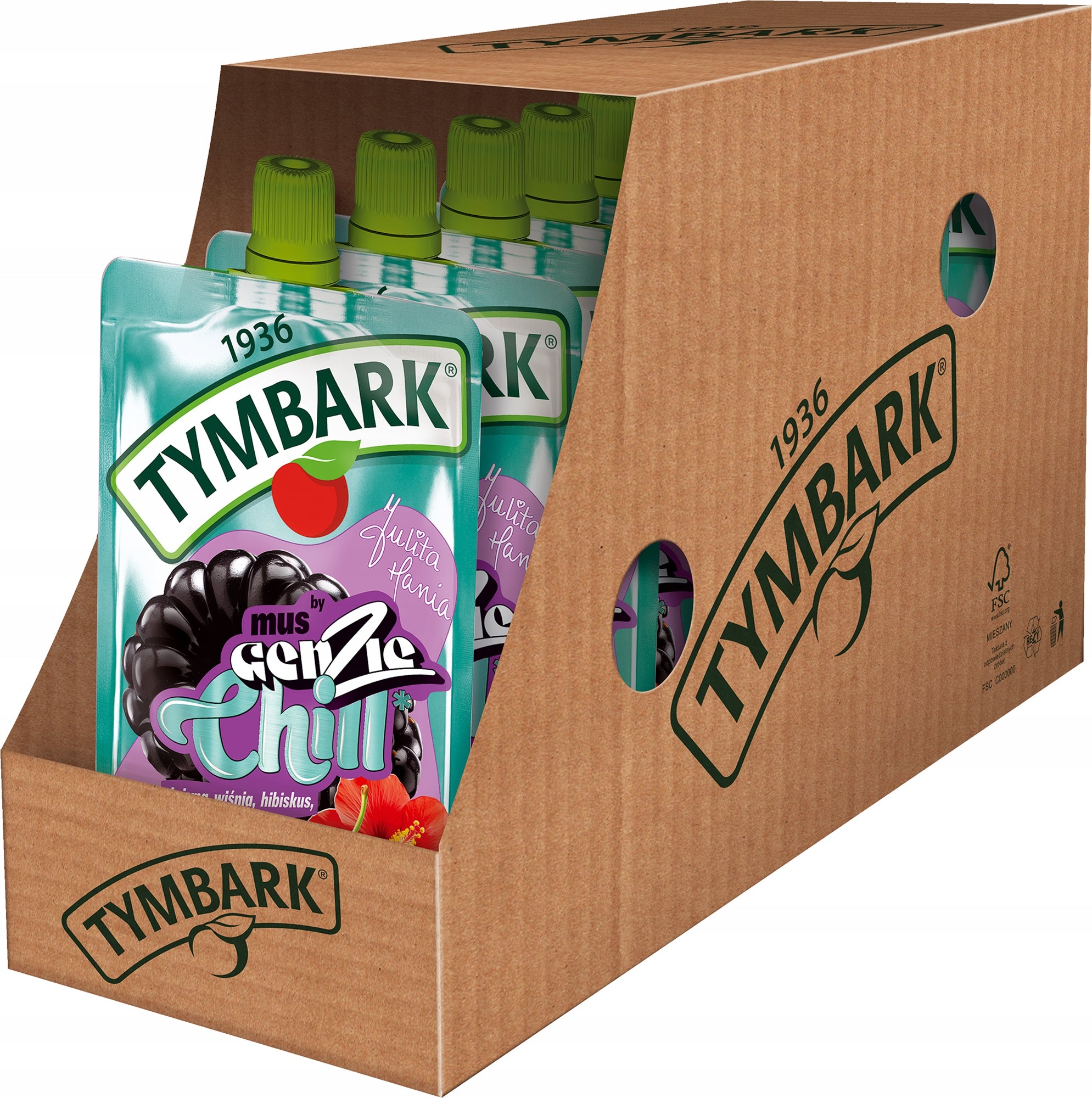 Tymbark Fruit mousse "Mus GenZie Chill" full of slack, full of flavor x 10 pcs