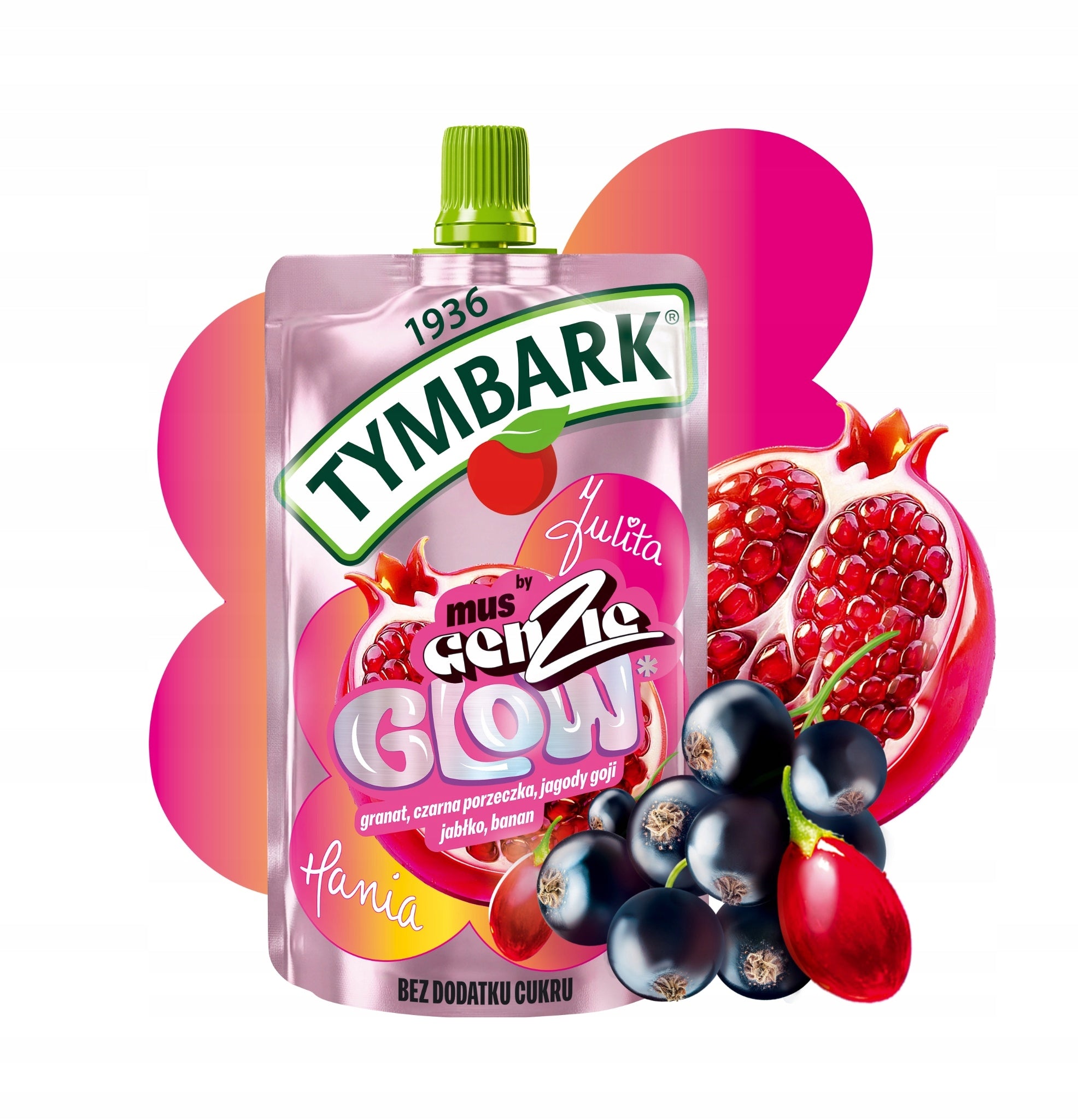 Tymbark Musss GenZie GLOW! fruit mousse energy of taste without compromise x10pcs Brand Tymbark