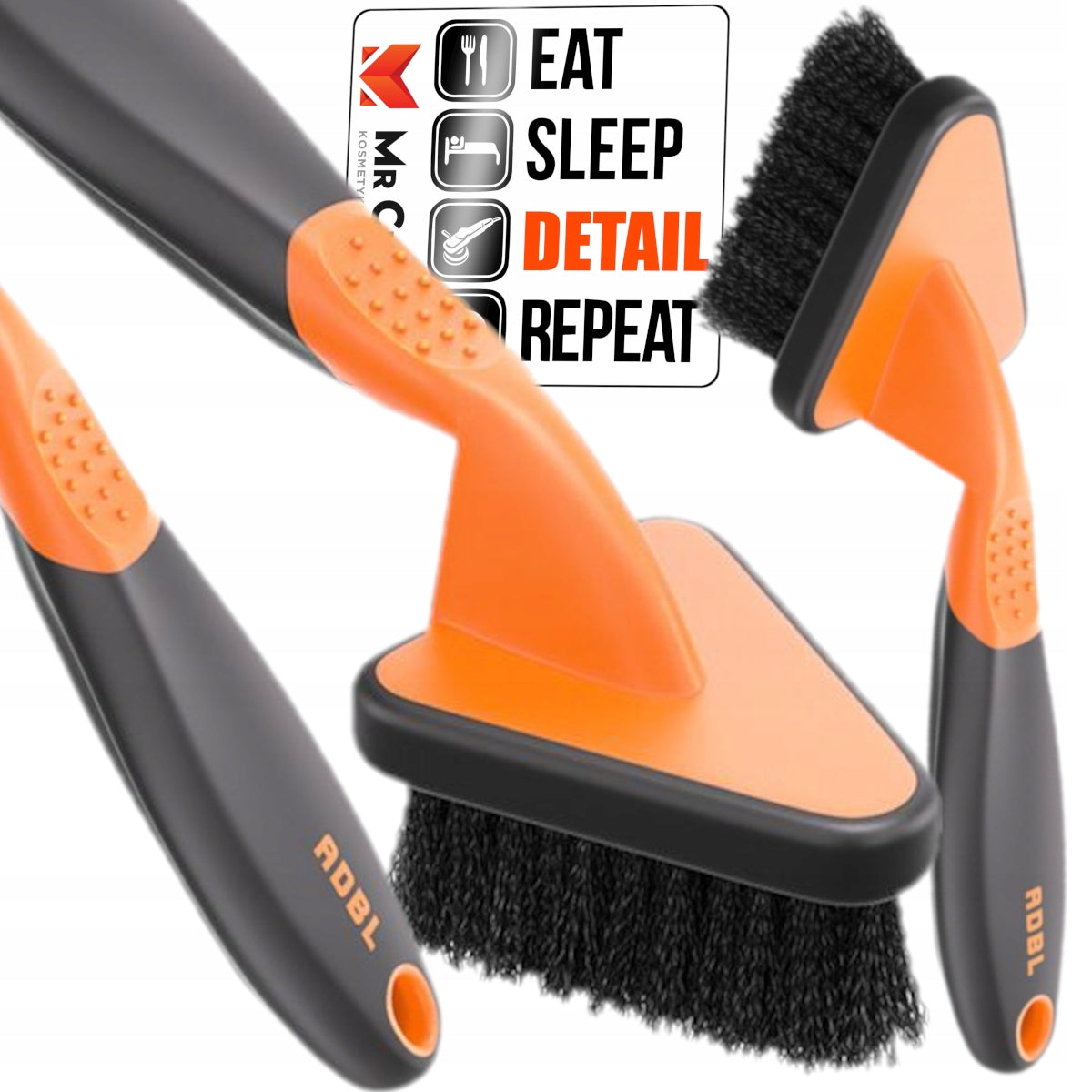 Tyre Cleaning Brush ADBL TIRE BRUSH With Handle For Car