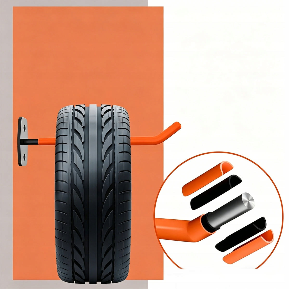 Tyre Holder Rim Organizer Garage Set 4x 40kg Wheels Hook Strong Manufacturer code 4069443203924