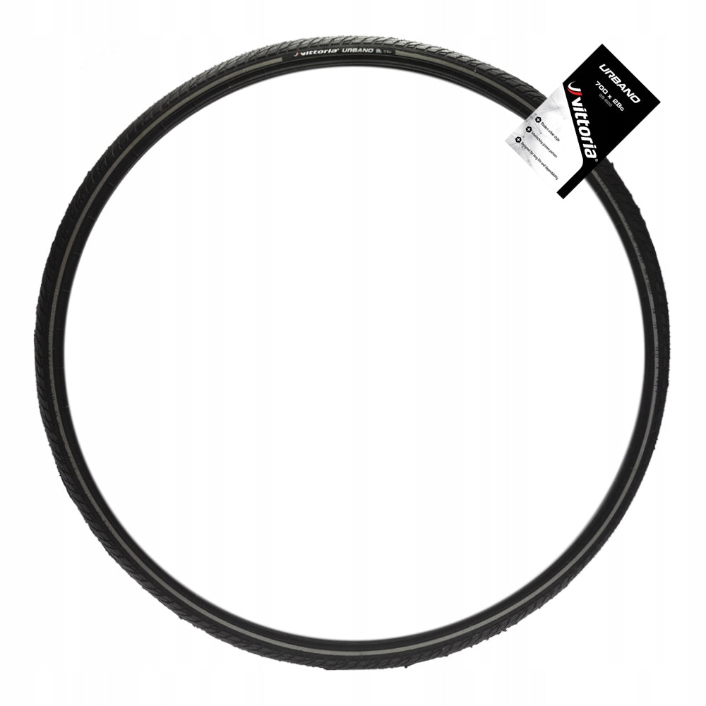 Tyre Vittoria Urbano 700x35C Black, Reflector Color black